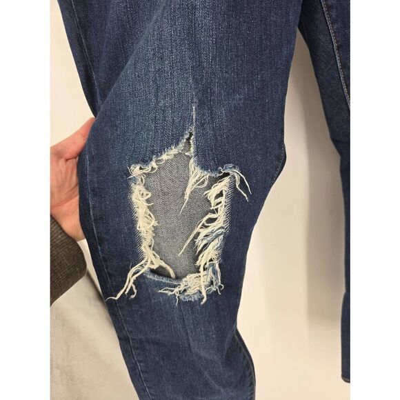 Levi's Women's 721 High Rise Stretch Denim Distressed Skinny Blue Jeans Size 33 - Picture 2 of 6